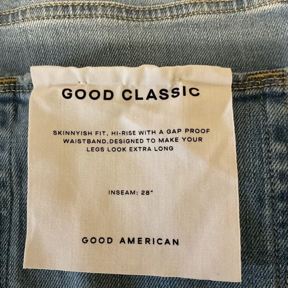 NWT Good‎ AmericanGOOD CLASSIC raw hem size 14 - Picture 10 of 14